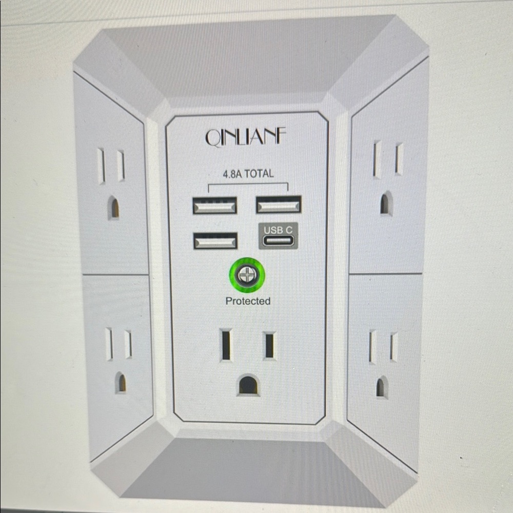 QINLIANF Wall Outlet Extender with USB Ports